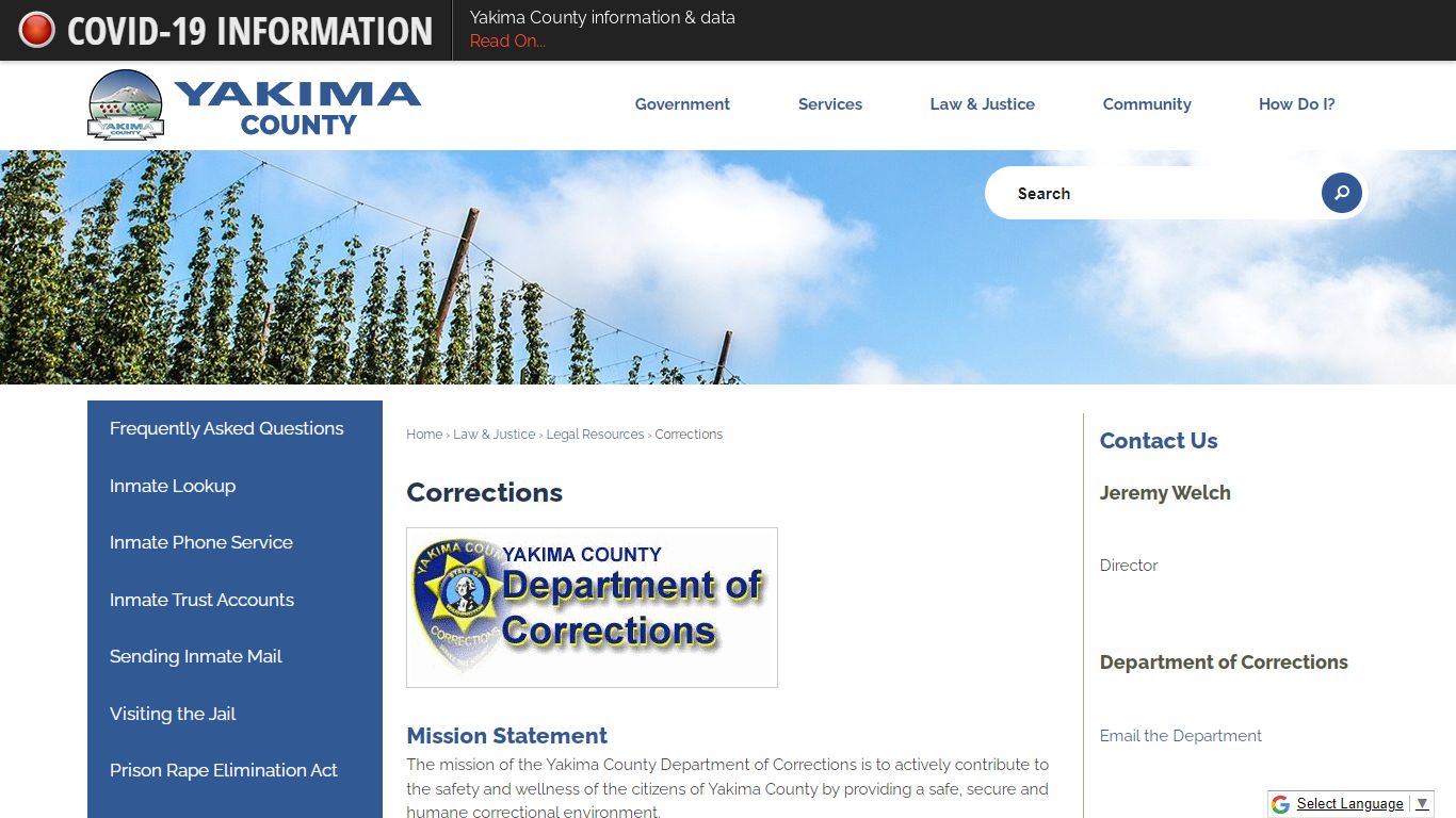 Corrections | Yakima County, WA